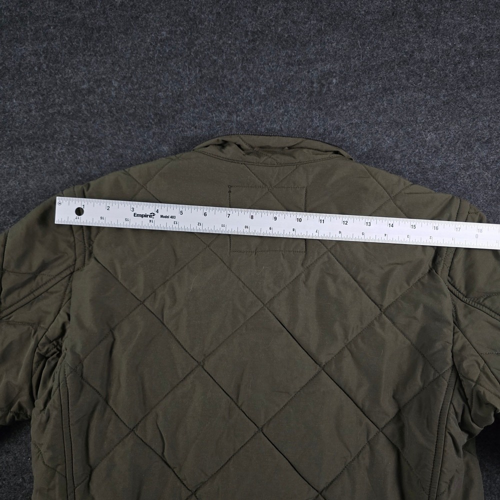 J Crew Sussex Jacket Green Quilted Puffer Military Surplus Coat Pockets Men's M - Picture 8 of 15